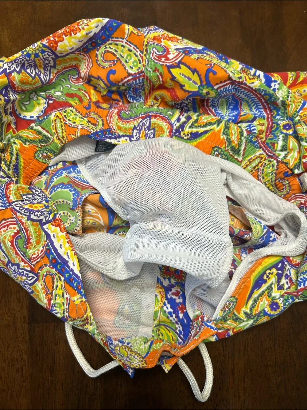Polo Ralph Lauren multicolored paisley swim trunks in size small